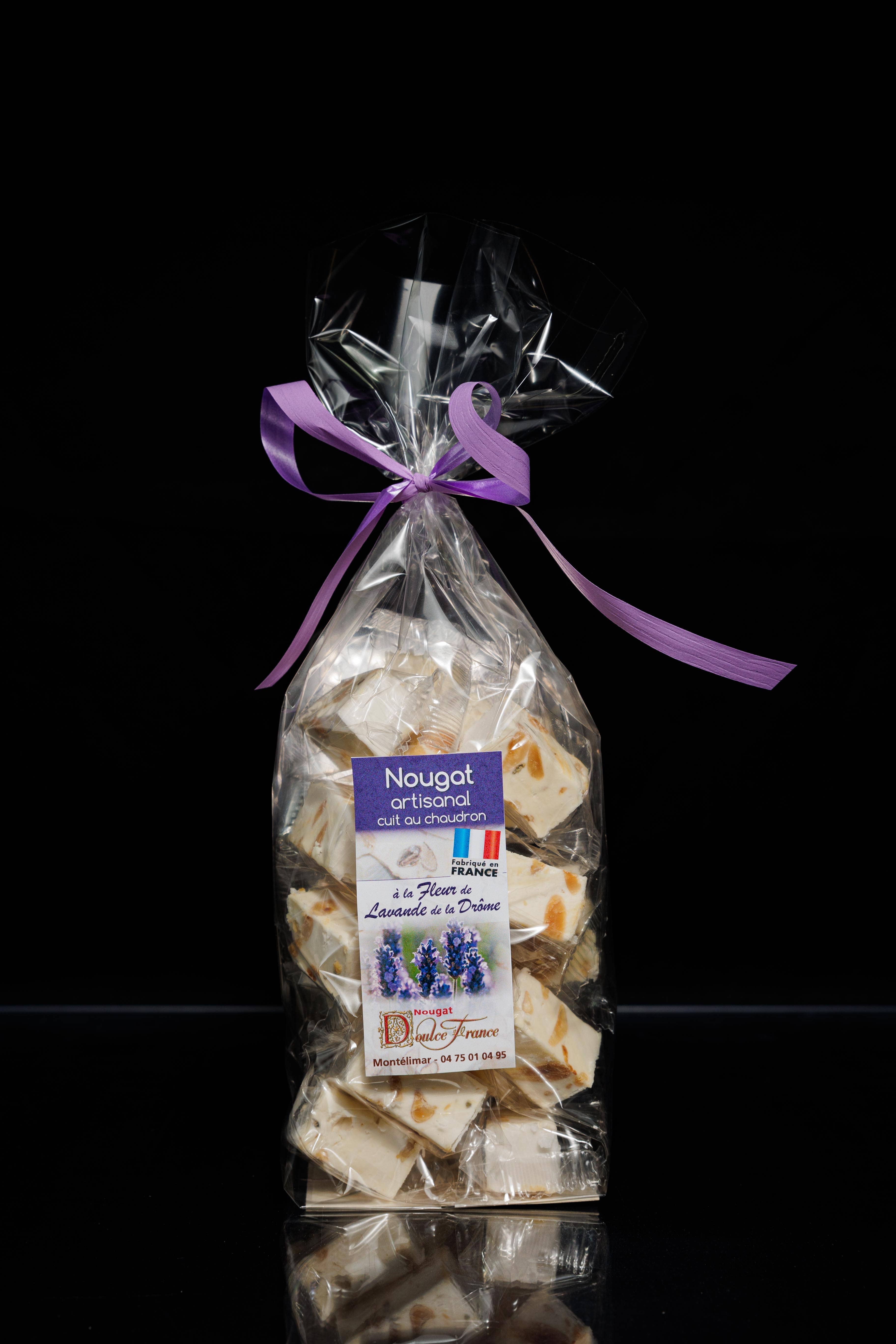 Doulce France - Wholesale Nougat - Bag of 200 g Soft Nougat with Lavender Flower from La Drome0