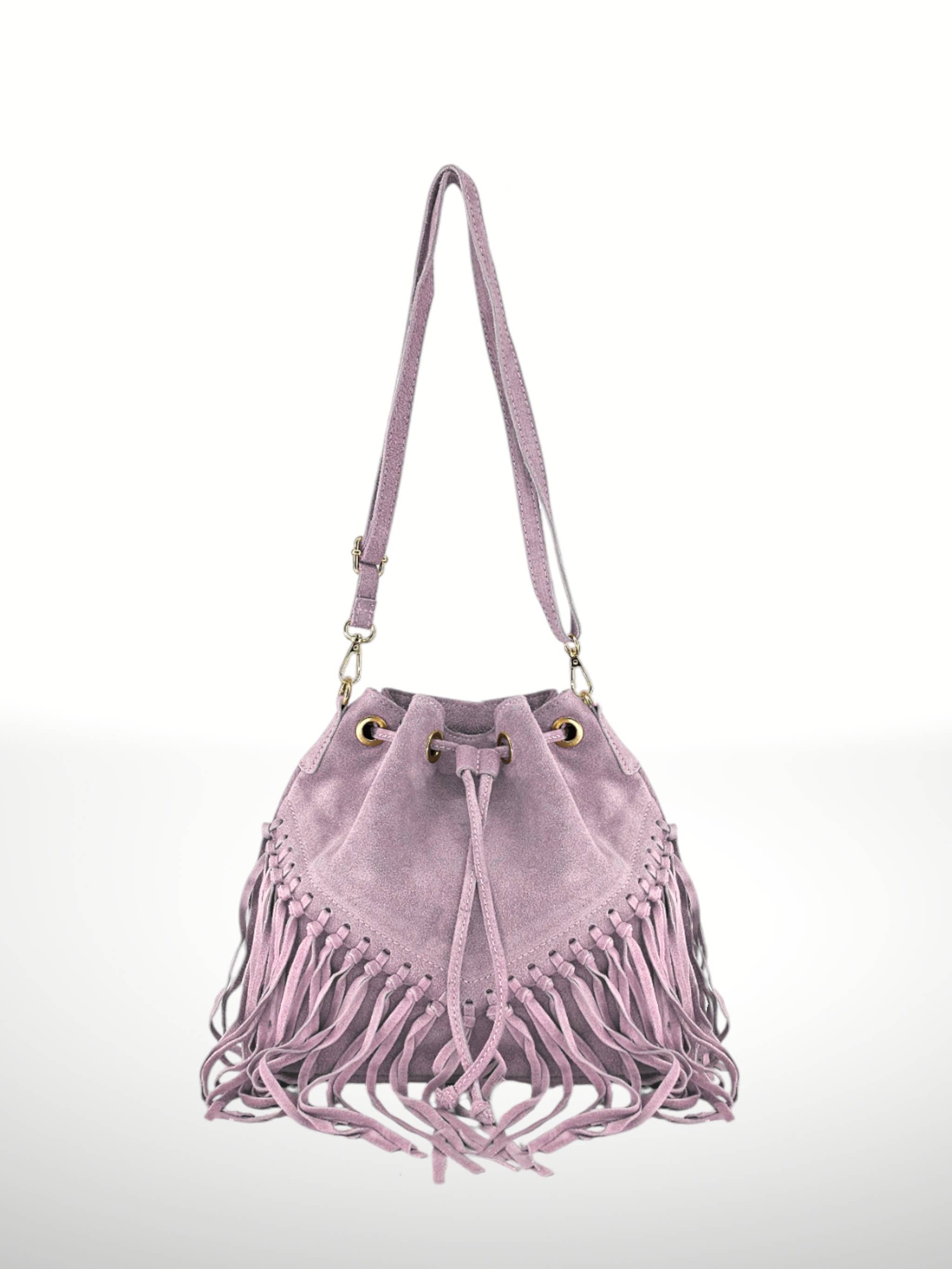 ITALIAN'S LEATHER – Großhandel Schultertasche – Damen – Emanuela Beuteltasche aus Wildleder 2204193