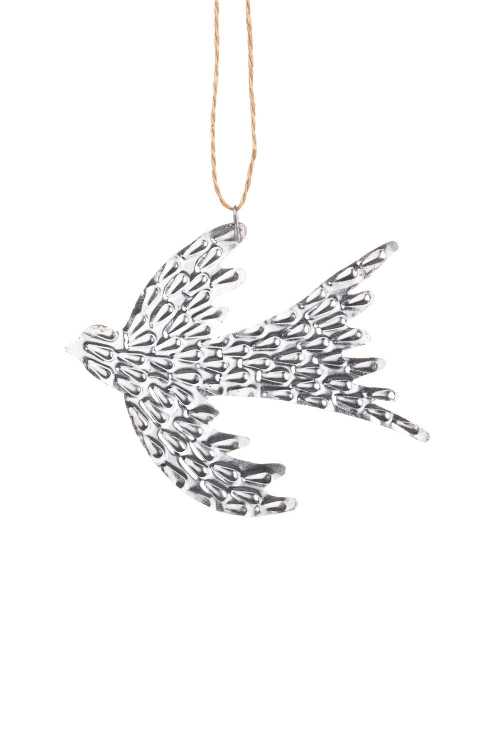 Shoeless Joe Ltd – Großhandel Verzierung – Silberne Friedens-Taube hängend #21