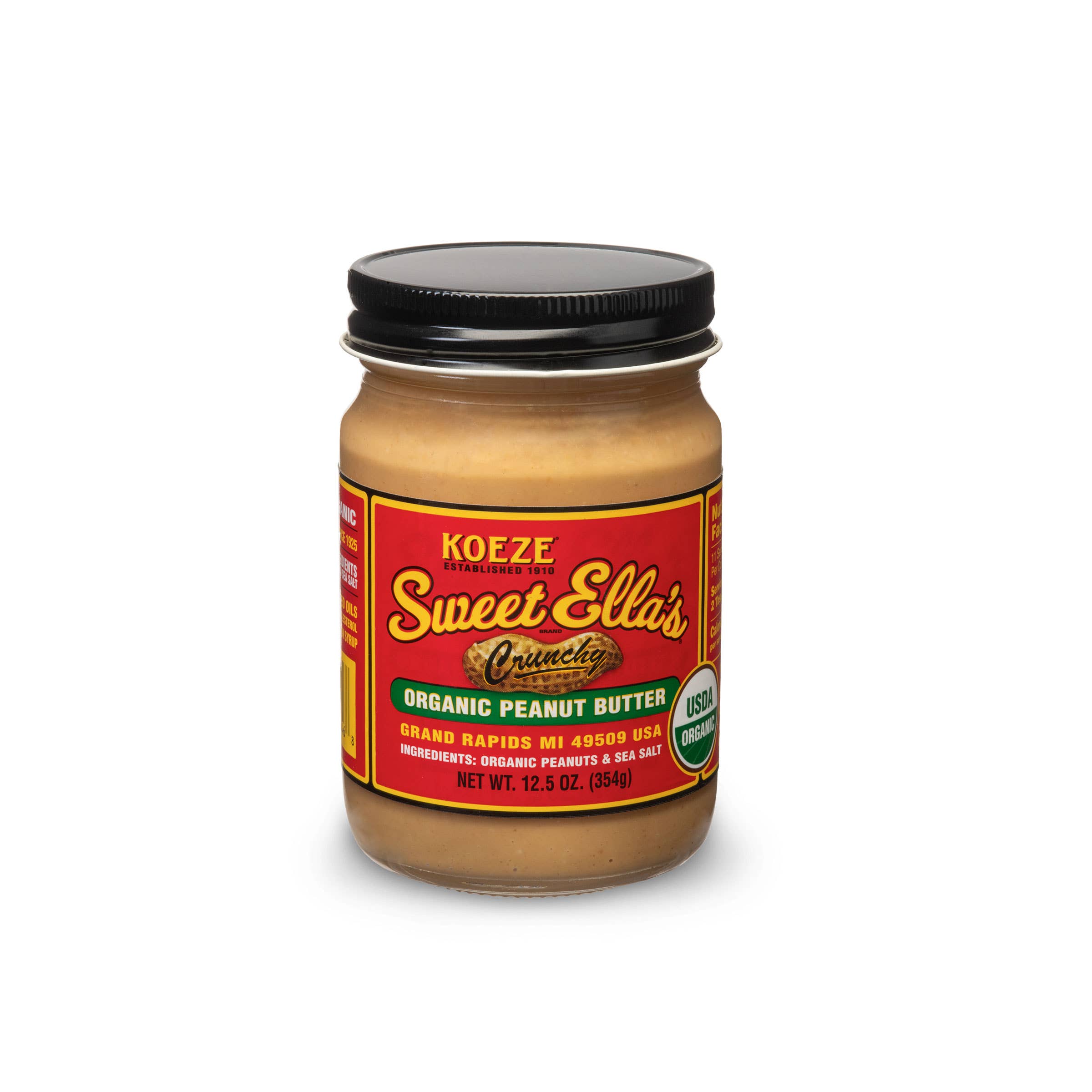 Koeze - Wholesale Nut Butter - Sweet Ella's Organic Crunchy Peanut Butter