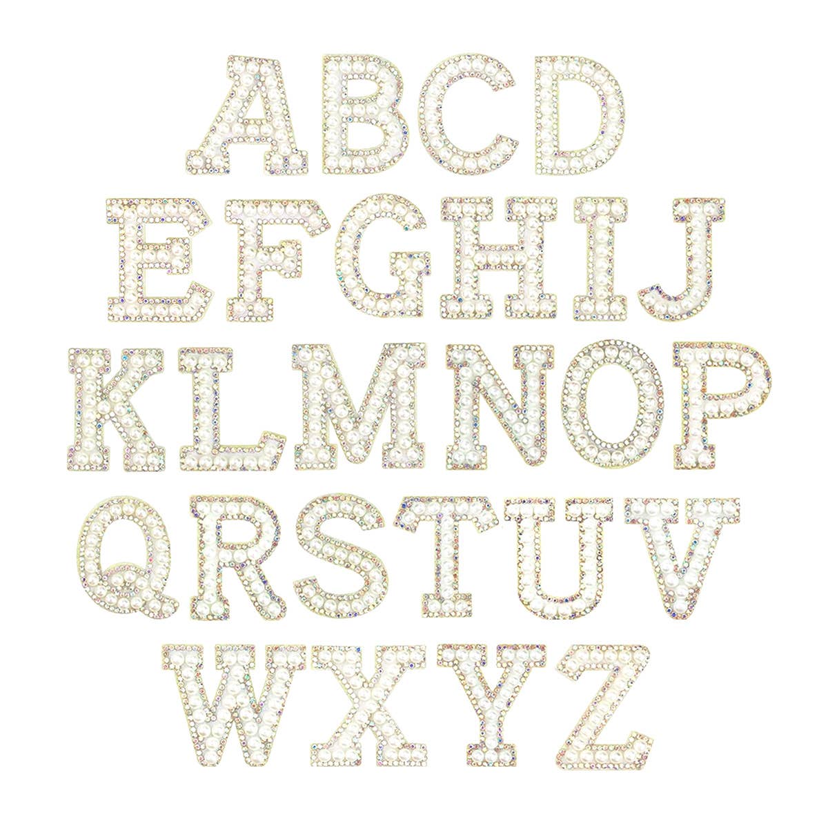 Viv&Lou - Wholesale Patch - Pearl Single Letter Patch0