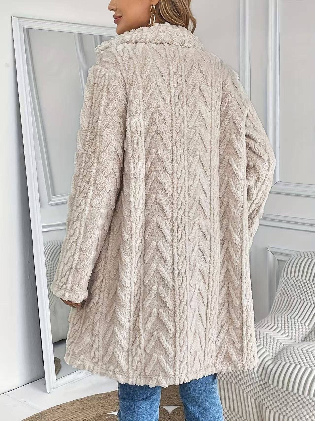 Miss Sparkling - Wholesale Fur/Faux Fur Coat - Women's - Houndstooth Pattern  Fleece Coat2