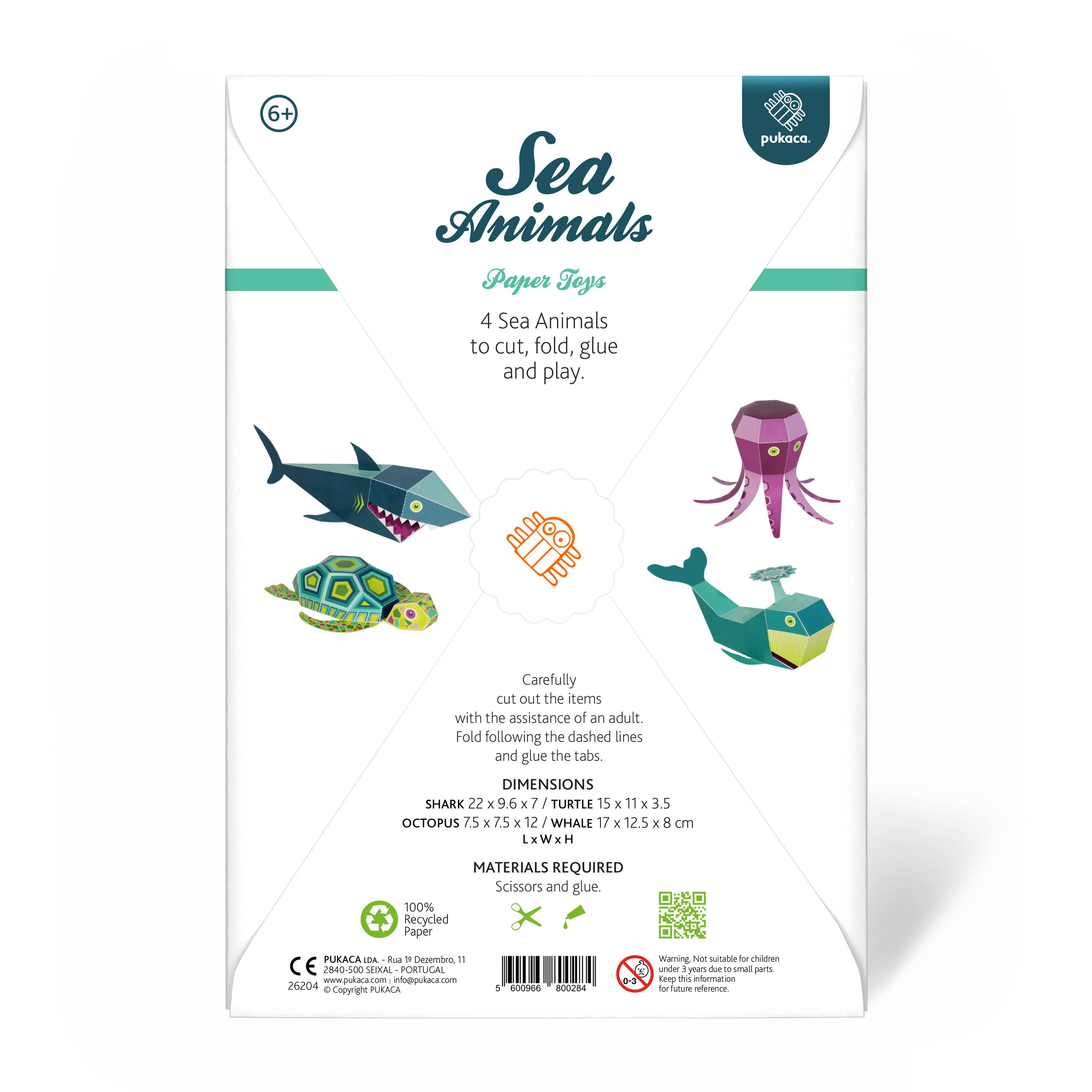 pukaca - Wholesale Toy Set - Kids - Sea Animals Paper Toys2