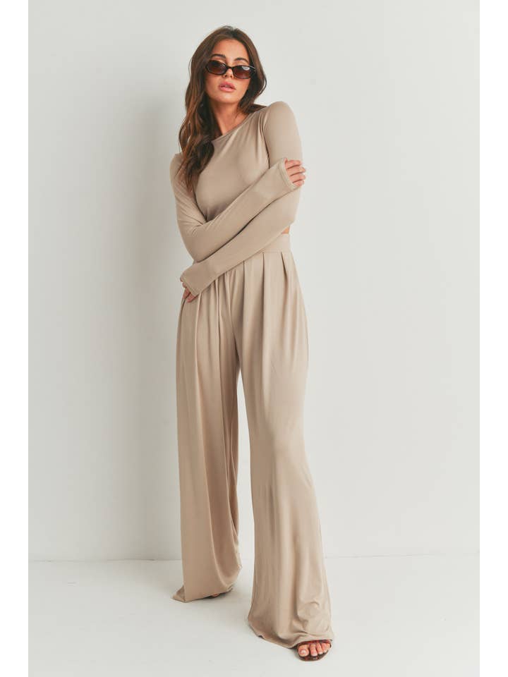 Peace Love Line - Wholesale Top & Pant Set (NOT Loungewear) - Women's - SLI3880 - LONG SLEEVES CROP TOP AND PANTS SET9