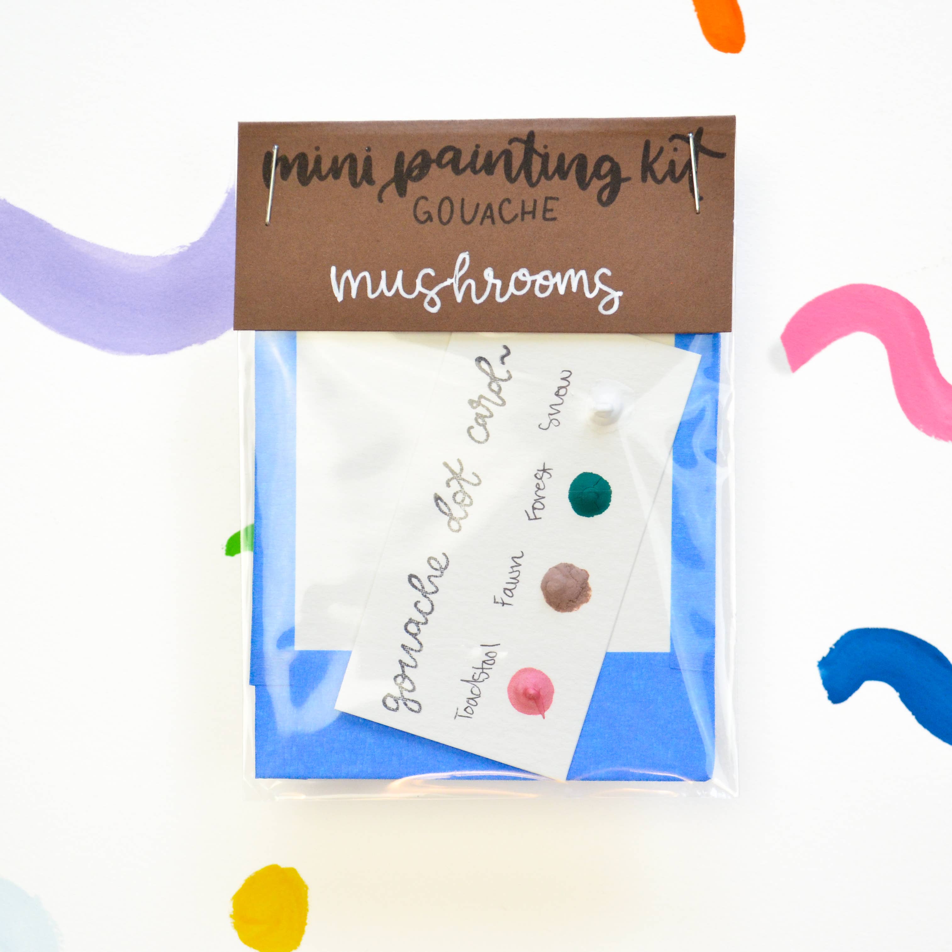 Lavender Chai Co. - Venta al por mayor Kit de manualidades - Mini kit de pintura: setas