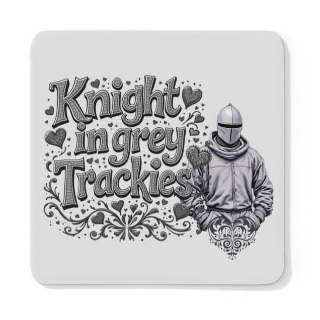 Knight In Grey Trackies Coaster for wholesale by Scouse Bird Shop