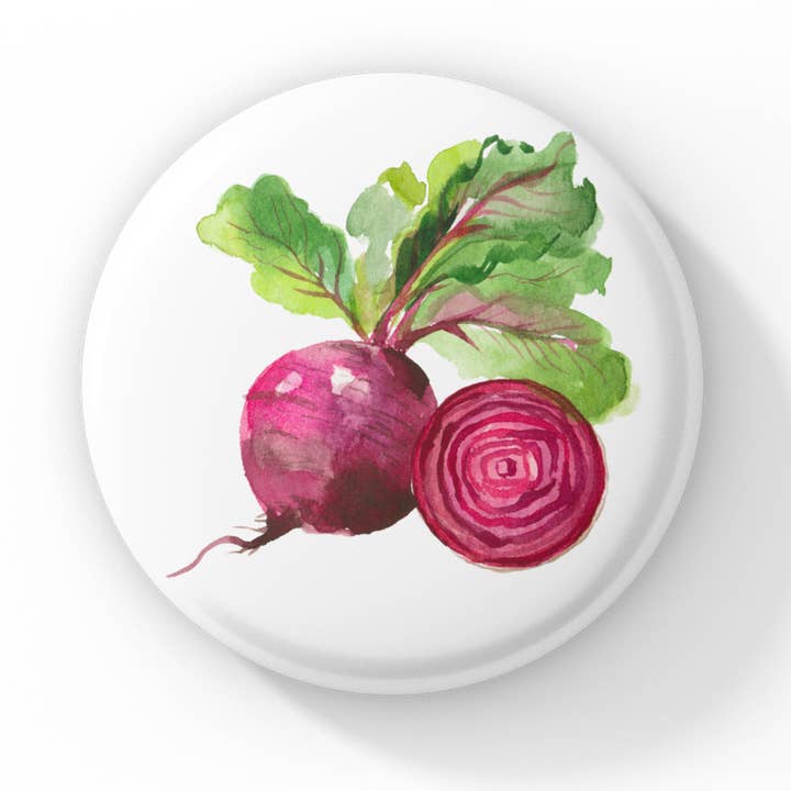 Botão de alfinete de beterraba, alfinete vegetal, chaveiro de beterraba, ímã de beterraba por atacado de NatureCuts