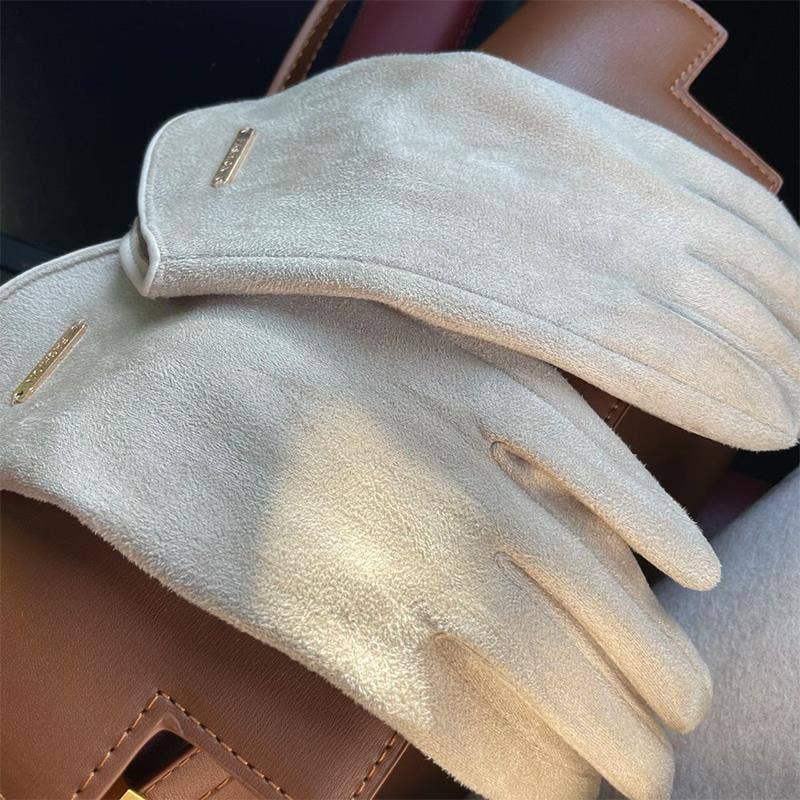 VividLux - Wholesale Gloves - Women's - Women's Leather Cloth Gloves G1019