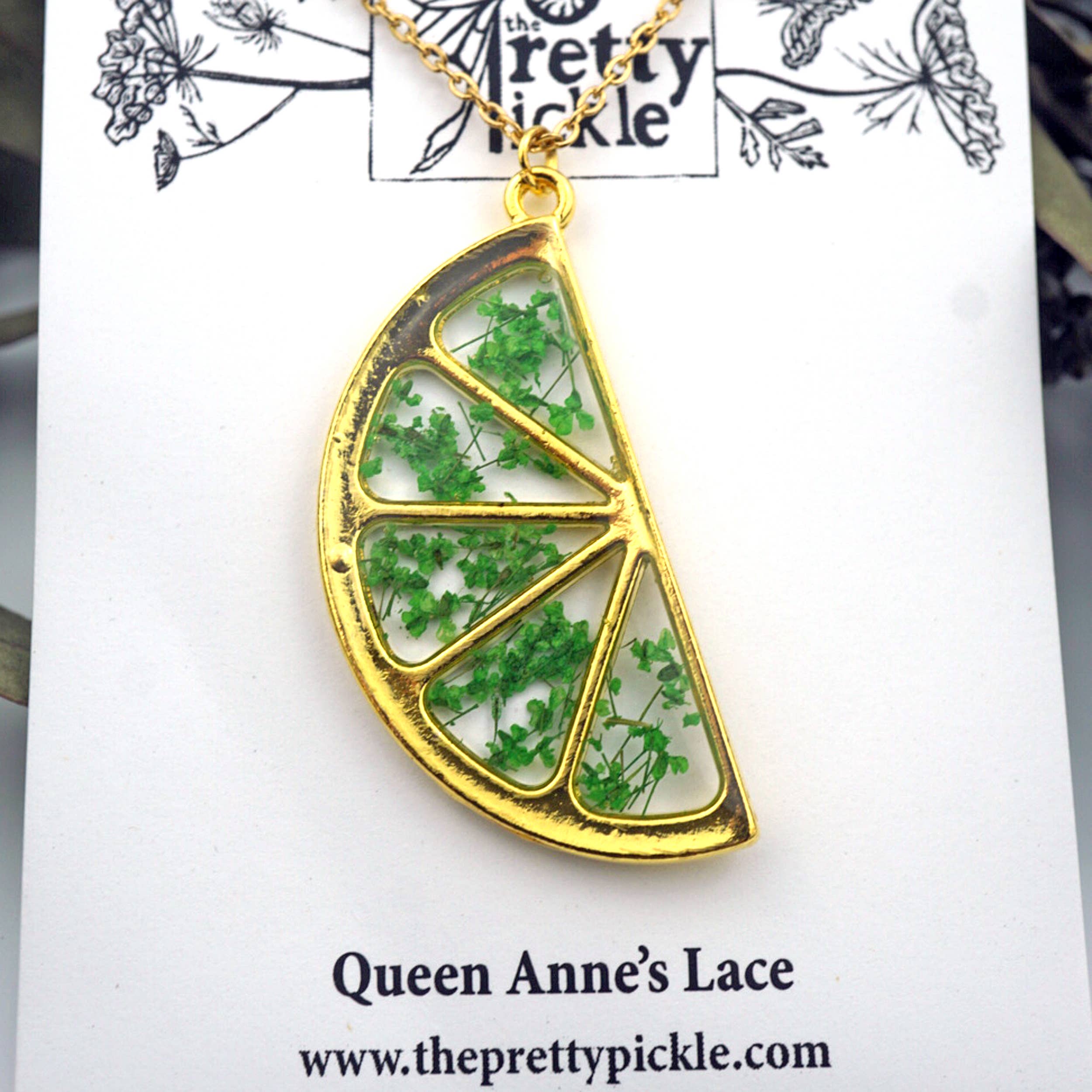 The Pretty Pickle - Venta al por mayor Collares con colgantes/abalorios - Collar de rodaja naranja/lima1