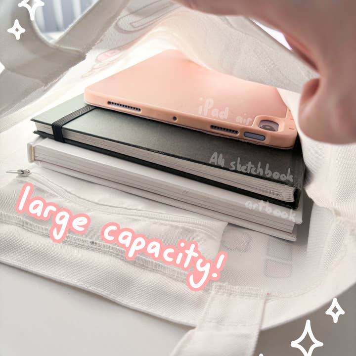 Sarah May Arts - Wholesale Tote bag – Women's - Floral Desktop Cotton Canvas Tote Bag3