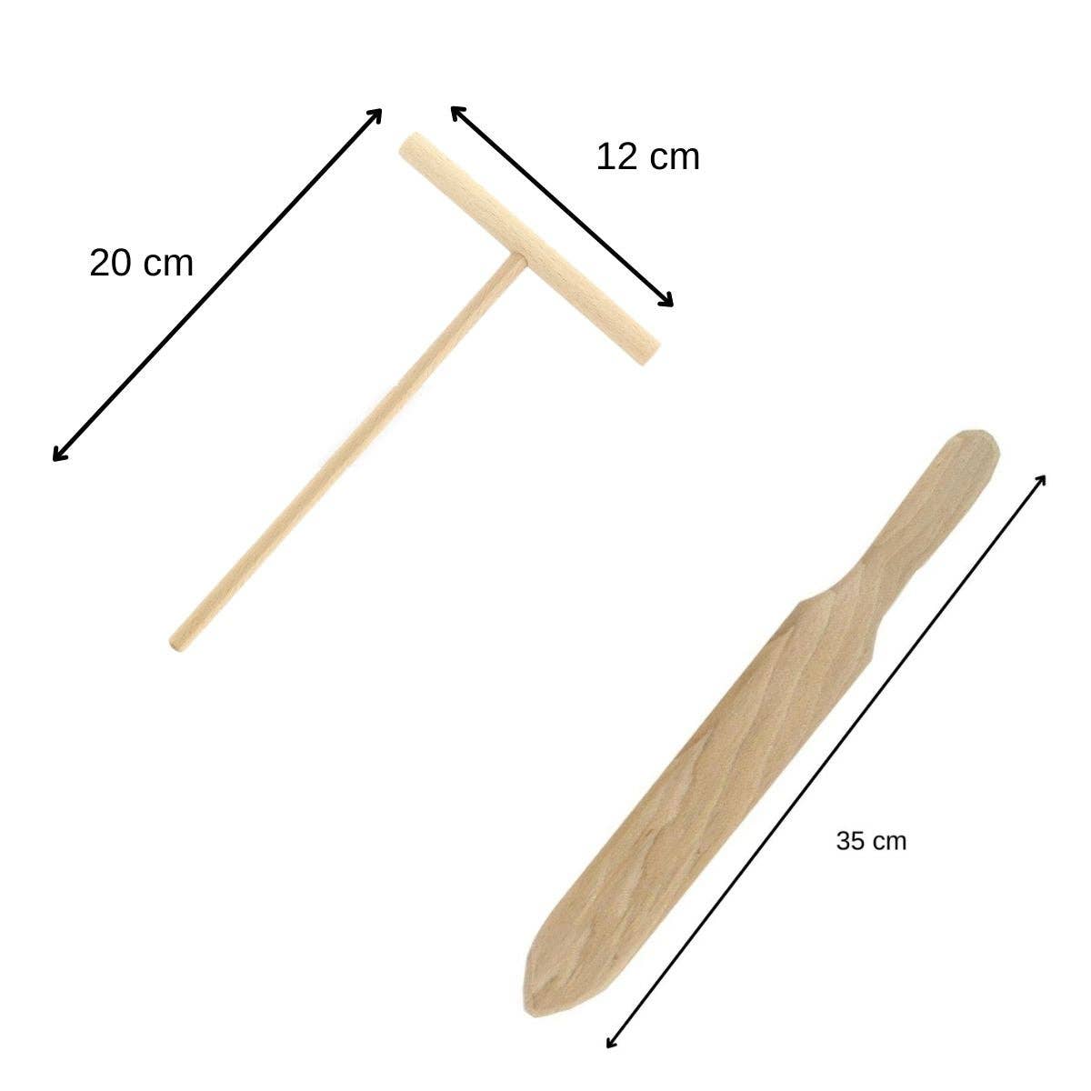 Zenker - Vente Assortiment d'ustensiles de cuisine - Ensemble de 2 ustensiles en bois pour crêpes Fackelmann Wood Edition2