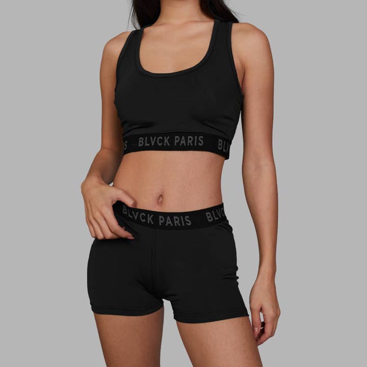 Zwarte 'Signature'-short voor wholesale door Blvck Paris