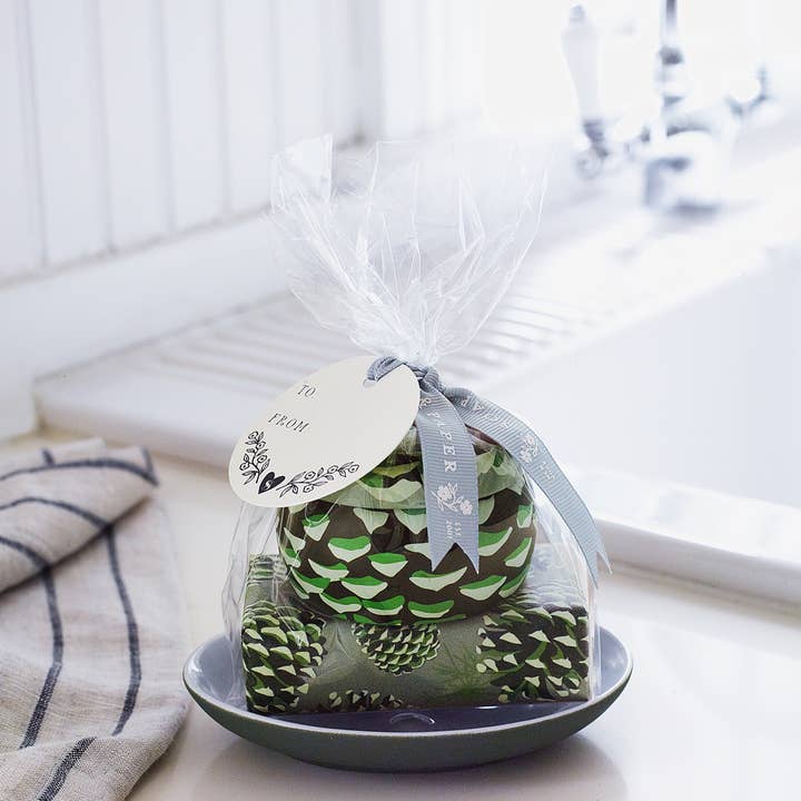 Soap & Paper Factory - Wholesale Gift Bag Set/Pack - Roland Pine Tin Candle & Soap Holiday Gift Set
