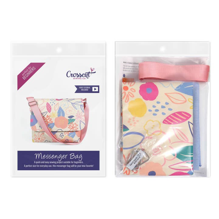 Crosscut Sewing Co. - Wholesale DIY Craft Kit - Messenger Bag Sewing Kit - DIY Beginner Sewing Project Kit Kids and Adults1