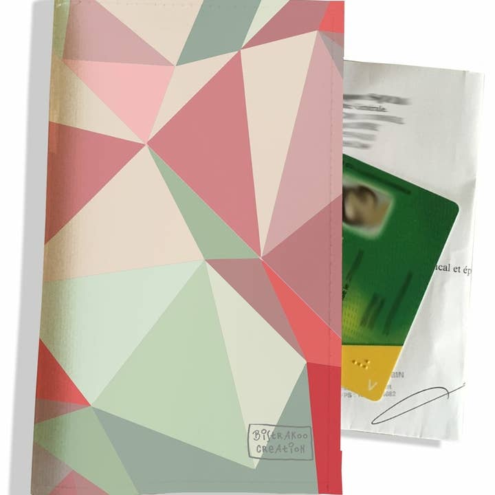 Tarjetero geométrico rojo para venta al por mayor de BISTRAKOO