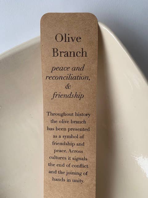 CSF Ceramics – wholesale Serveringsskål – Square servering skål: Olive gren4