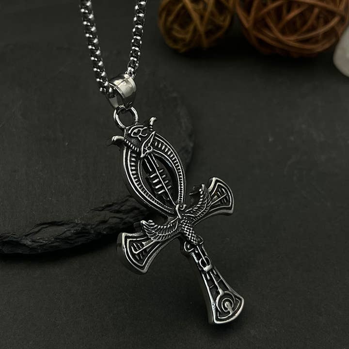 Ankh hanger in Egyptische stijl van roestvrij staal voor wholesale door GemMeet