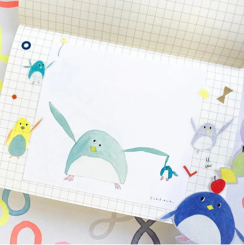 「FUNJI」In Japan - Vendita all'ingrosso Bloc notes - Subikiawa Blocco Note Giapponese - Cigno o Pinguino | 120 Fogli18