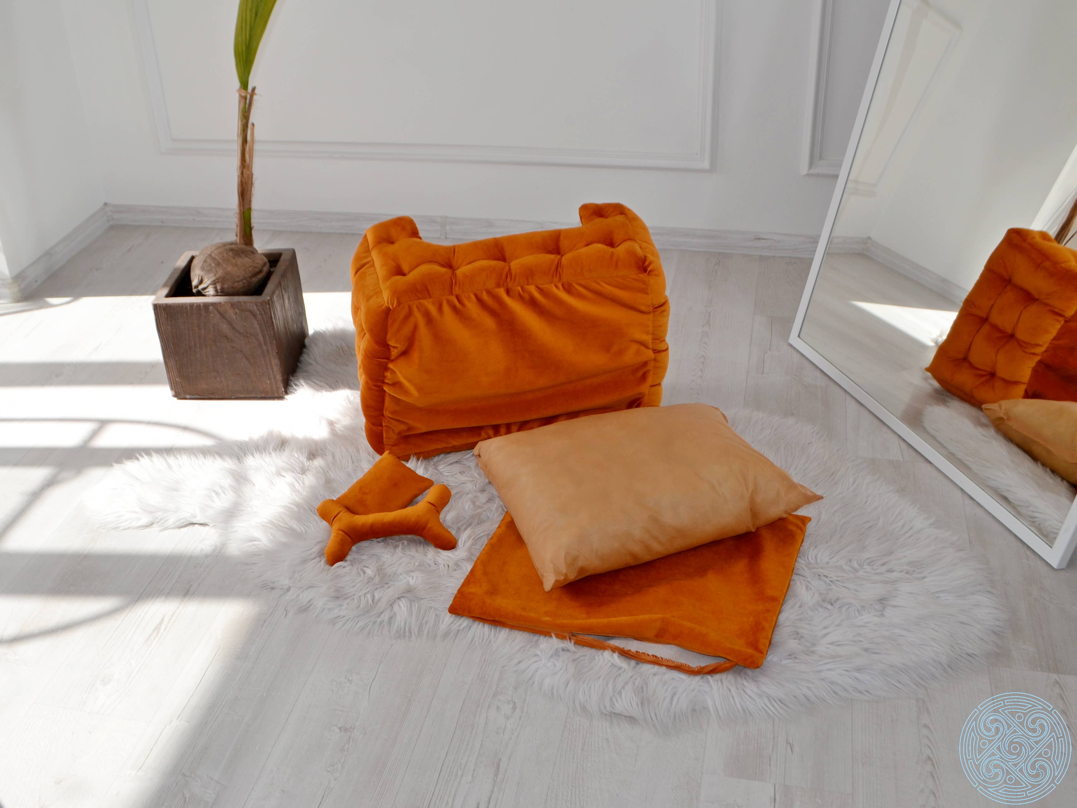 Magicalworld – wholesale Husdjursbädd – Hund – Djurångestbädd för stora hundar i orange, personalisering8