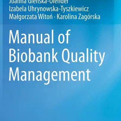 Books by splitShops - Wholesale Medical Health Book - Manual of Biobank Quality Management - Hardcover