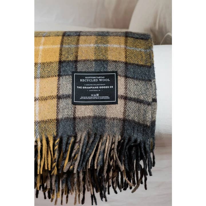 The Grampians Goods Co. - Vendita all'ingrosso Plaid - Coperta Heritage Tartan in lana riciclata32