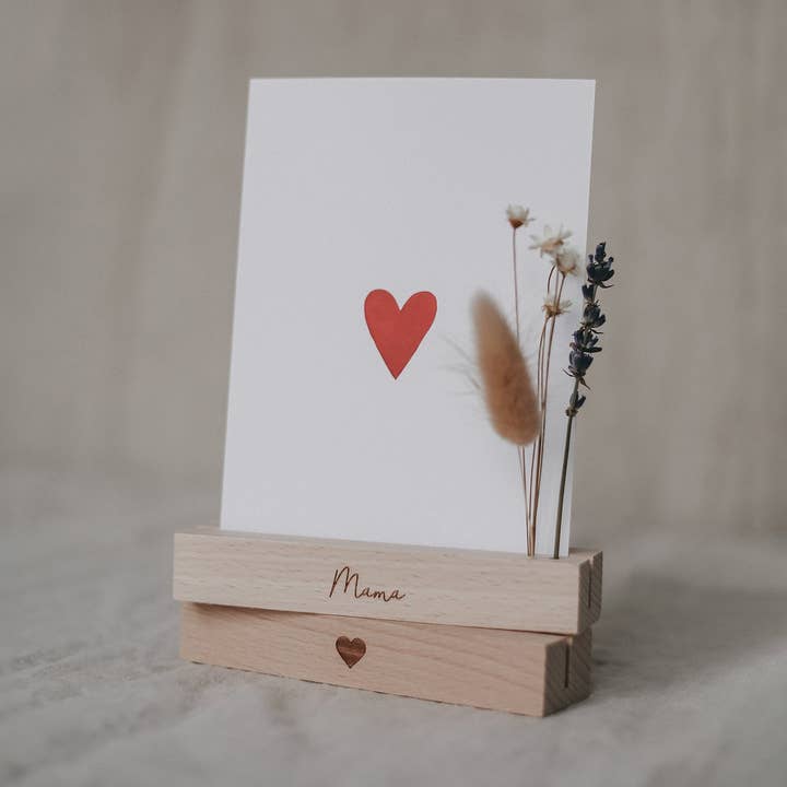 Karten- und Blumenhalter 2er Set - 12 cm Mama (VE= 6 Sets) für den Großhandel von Eulenschnitt