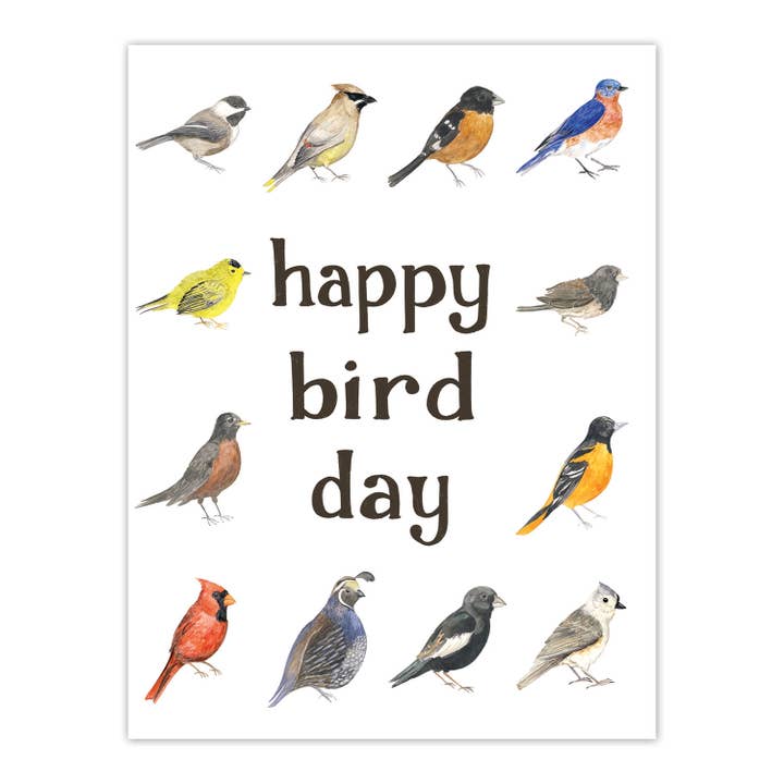 Happy Bird Day - Birding Birthday Card for wholesale by Yardia