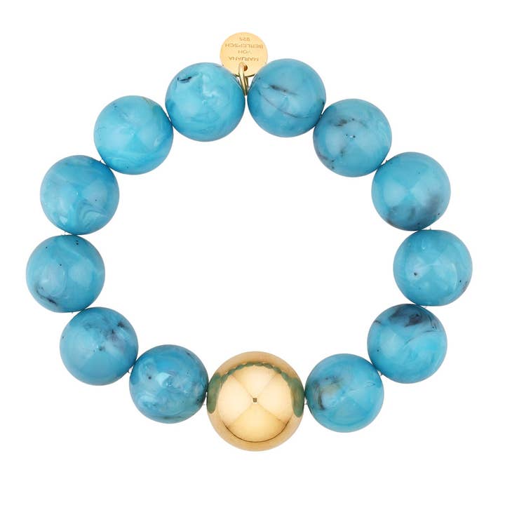 PAOLA ARMBAND TURKOOIS voor wholesale door Marjana von Berlepsch