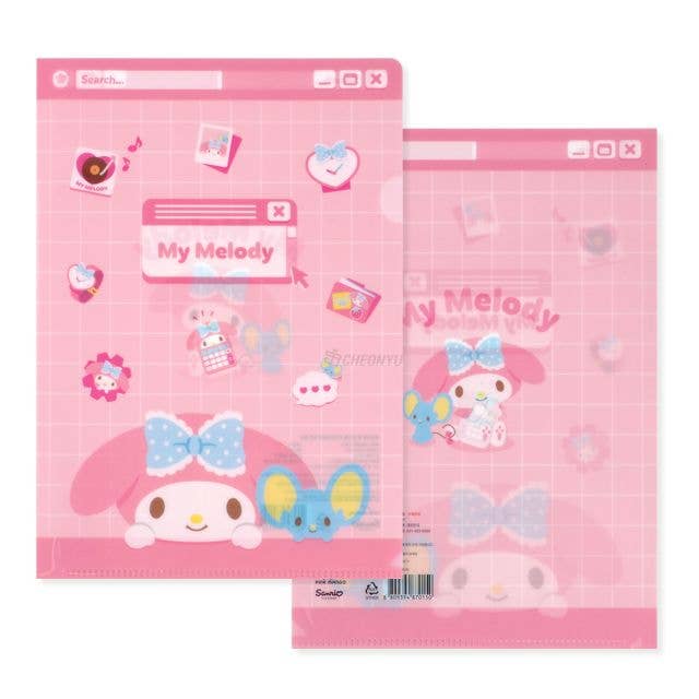 K-Wonderland - Vente Classeurs - Pochette à dossiers A4 translucide Sanrio