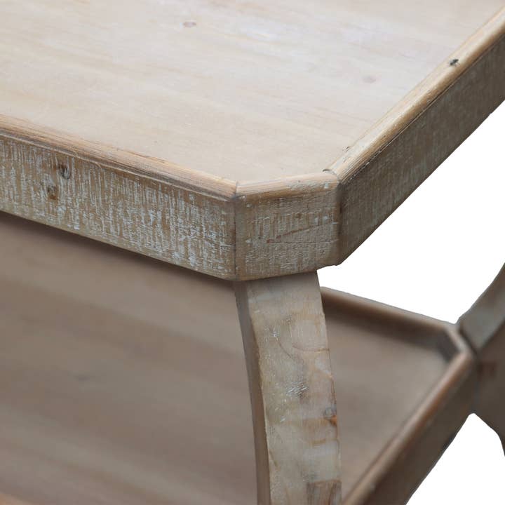 Paris Loft Inc – wholesale Console table – 3-Tier Wood Console Table with Wave Frame4