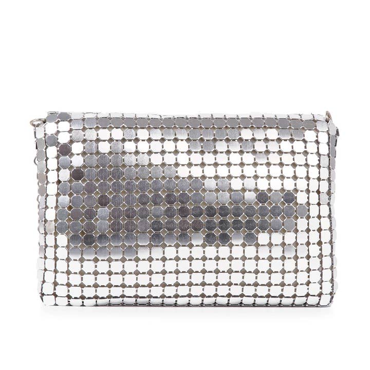 Handbag Express - Wholesale Clutch Bag - Women's - Metal Mesh Front Flap Evening Bag