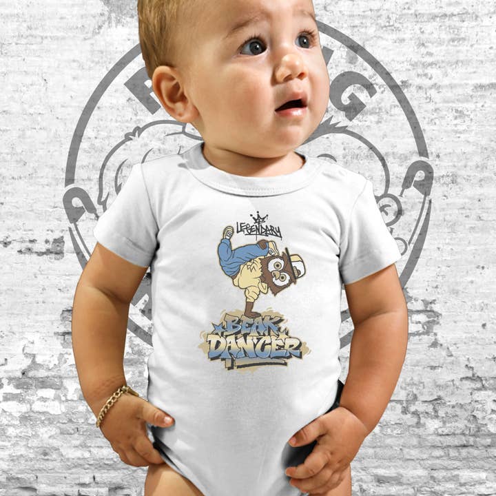 Legendary Beak Dancer Owl Short Sleeve Baby Bodysuit/Onesie for wholesale by Raging Rascals