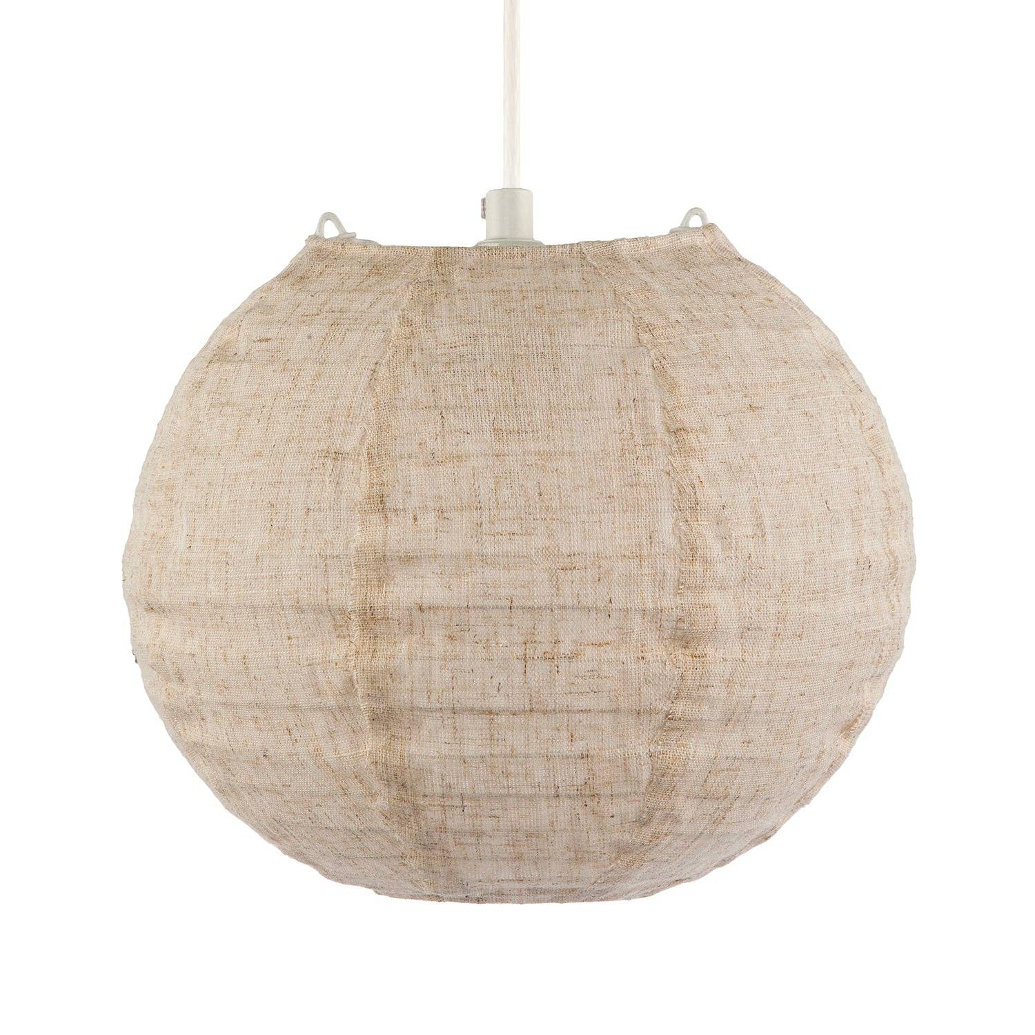 Happy Homewares – wholesale Lampshade – Chic Natural Linen Fabric Oatmeal Spherical Pendant Lighting Shade4