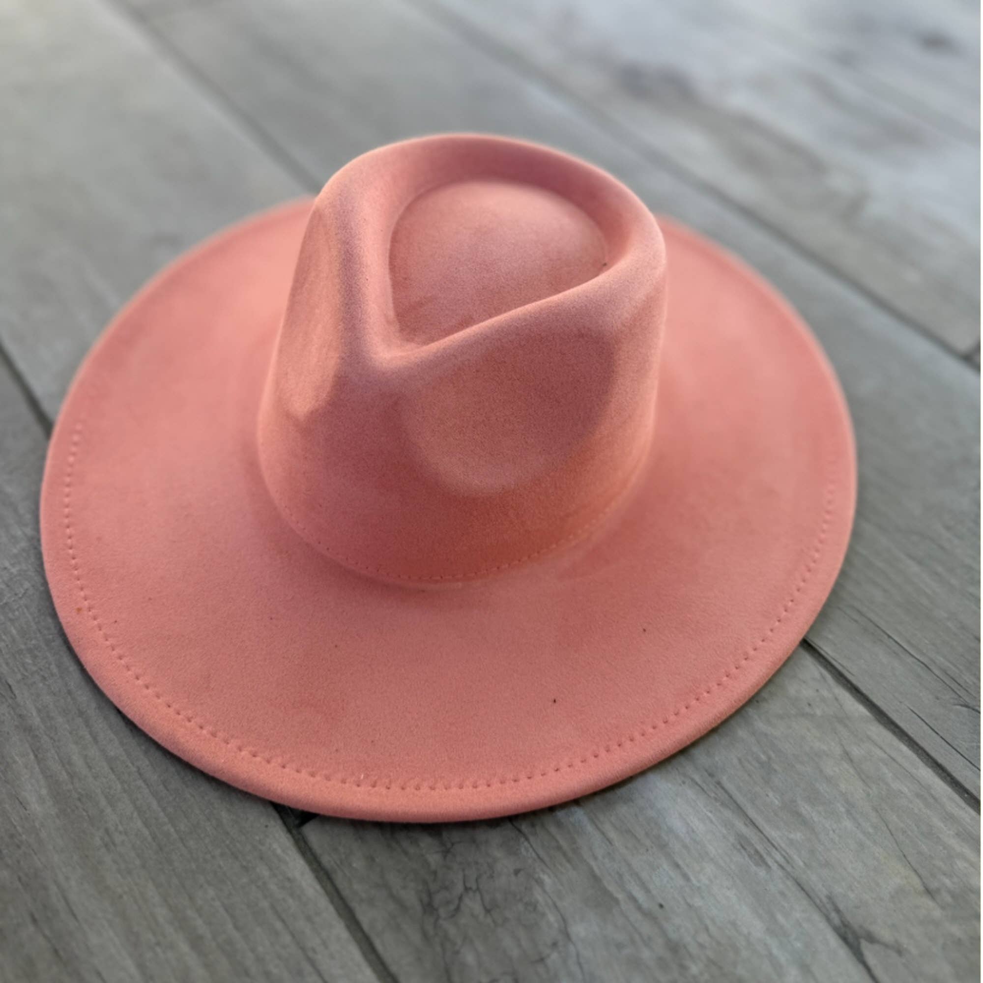Queens INC - Wholesale Fedora - Women's - 🤎 Vegan Suede Wide Brim Rancher Hat – Unisex, 4" Flat Brim3