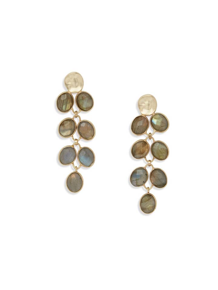 Victoria Earrings | Labradorite for wholesale by Ever Alice Studio