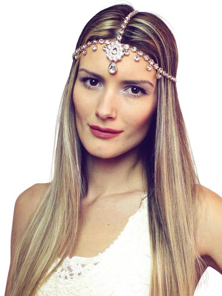 Sonia Chaîne de tête argentée pour la vente par Bare Sandals