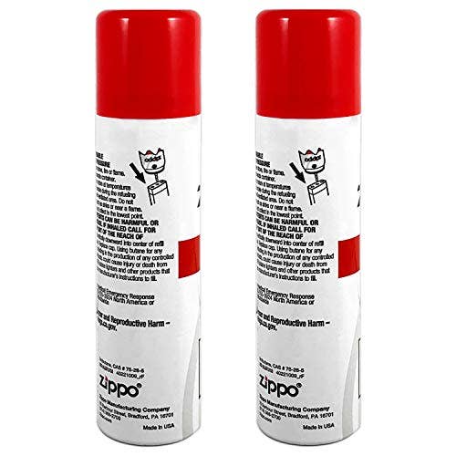 Shop The King - Wholesale Lighter - Zippo Butane Fuel Twin Pack, 75 ml / 2.5 Ounces Each - Reliable Refill (2-Pack)
