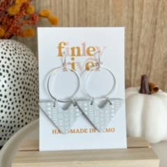 Finley River | Trendy Polymer Clay Earrings | Hypoallergenic - Wholesale Dangle Earrings - Violet | Dove | Tribal | Clay Earrings