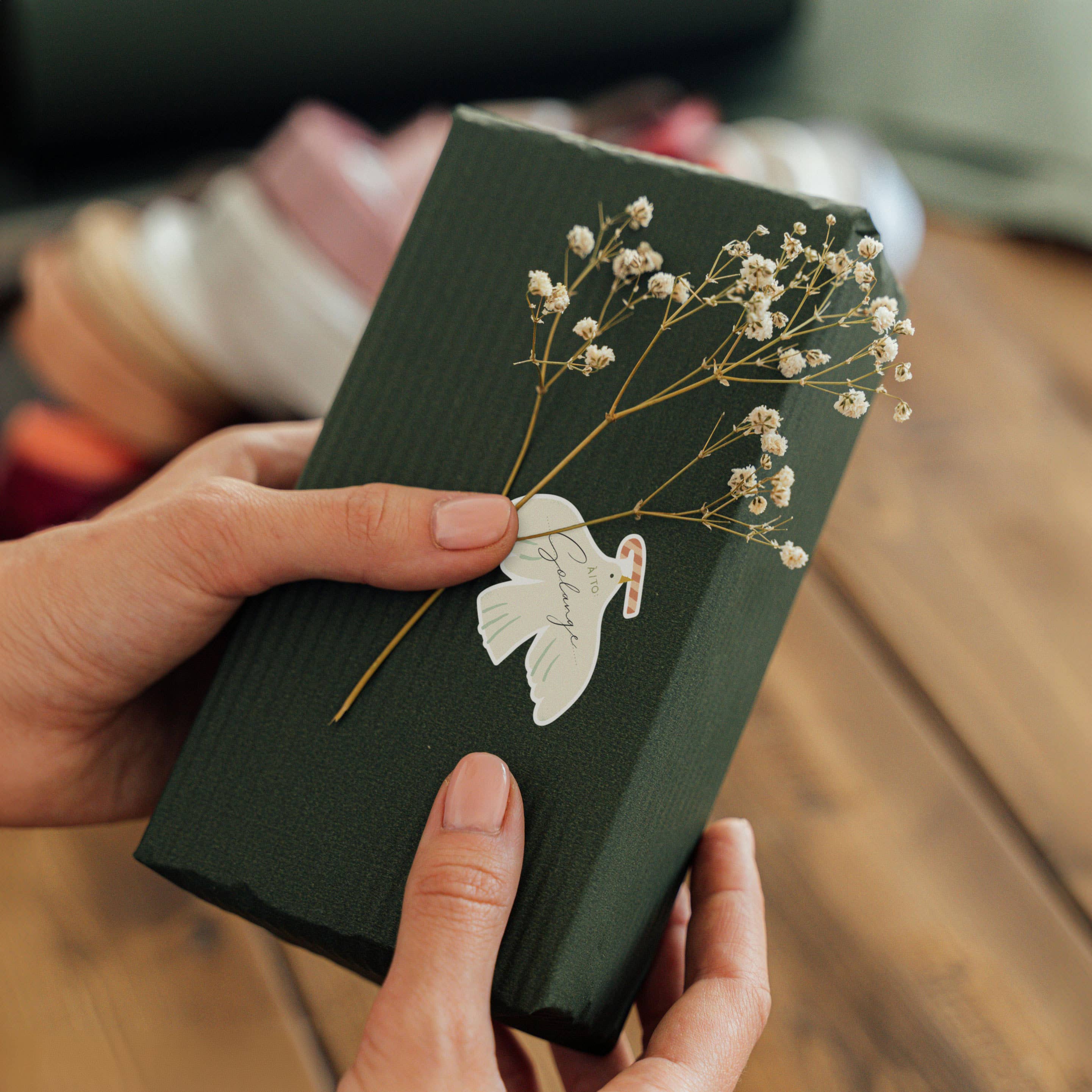 Mimosa Design - Wholesale Gift Tag Label - Self-adhesive gift tags - Christmas tags4