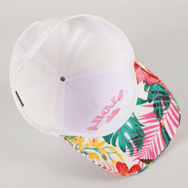 Fashion City - Wholesale Trucker Hat - Unisex - Aloha Tropical Design Embroidery Trucker Hat11