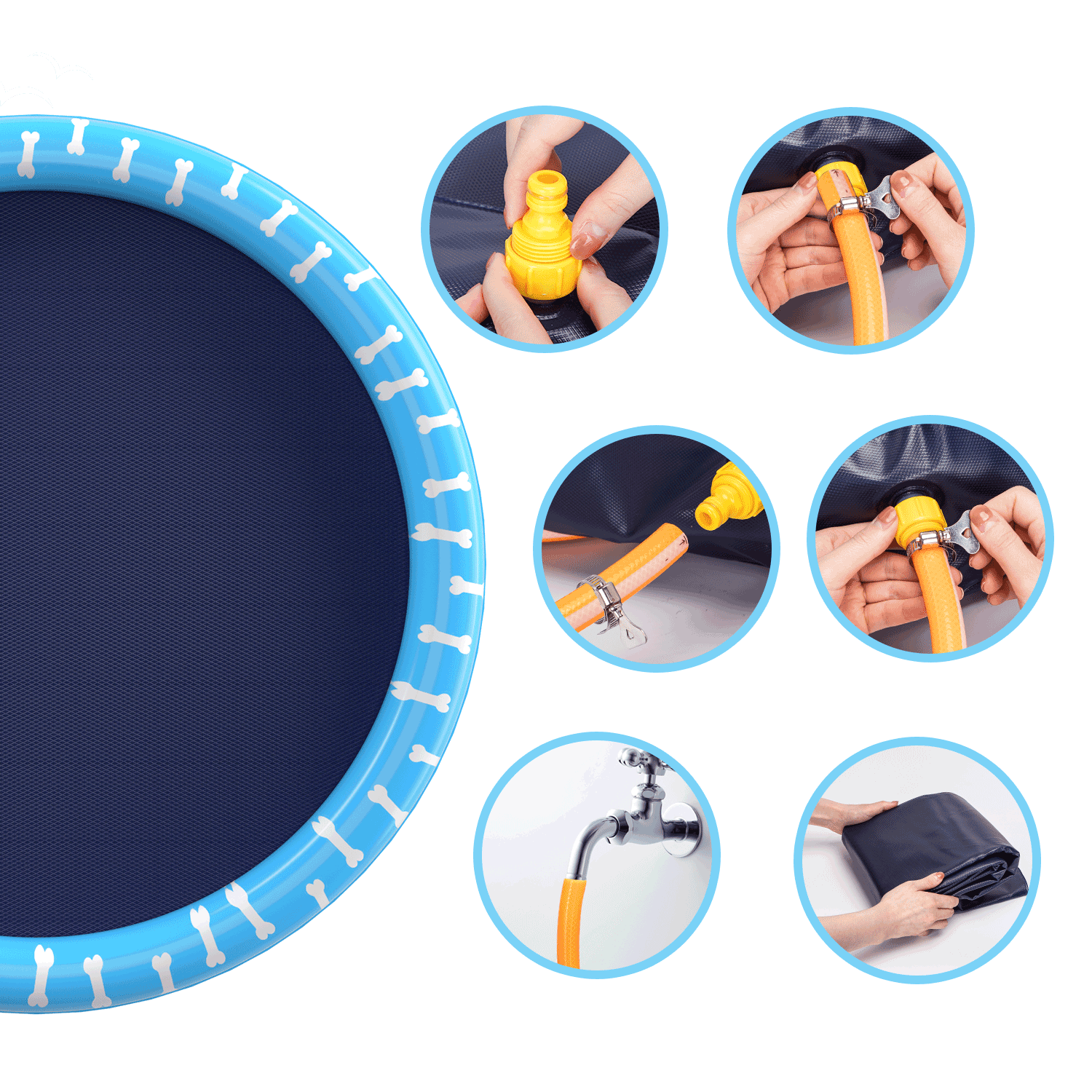 Nobleza - Wholesale Pet Pool - Dog - Nobleza - Dog Pool with Sprinkler5