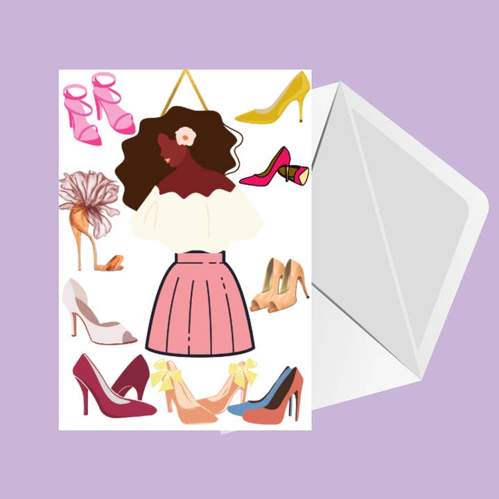 Shoe Diva Greeting Card for wholesale by Betty J