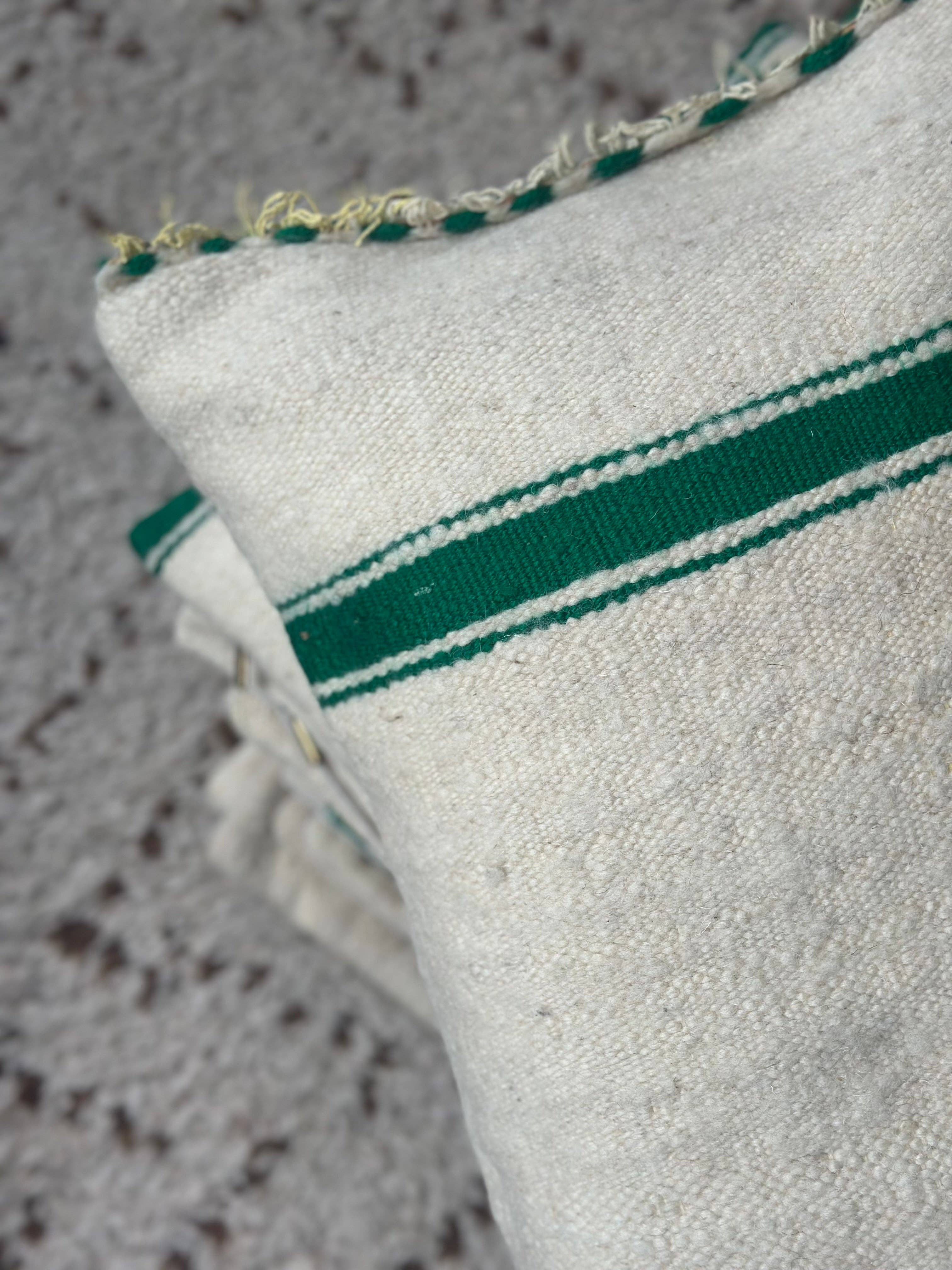 SOUK in the CITY - Wholesale Throw/Decorative Pillow - ATLAS GREEN Striped Cushion Collection3