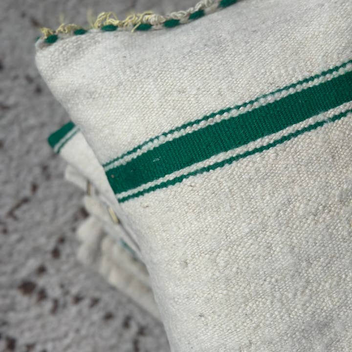 SOUK in the CITY - Wholesale Throw/Decorative Pillow - ATLAS GREEN Striped Cushion Collection3