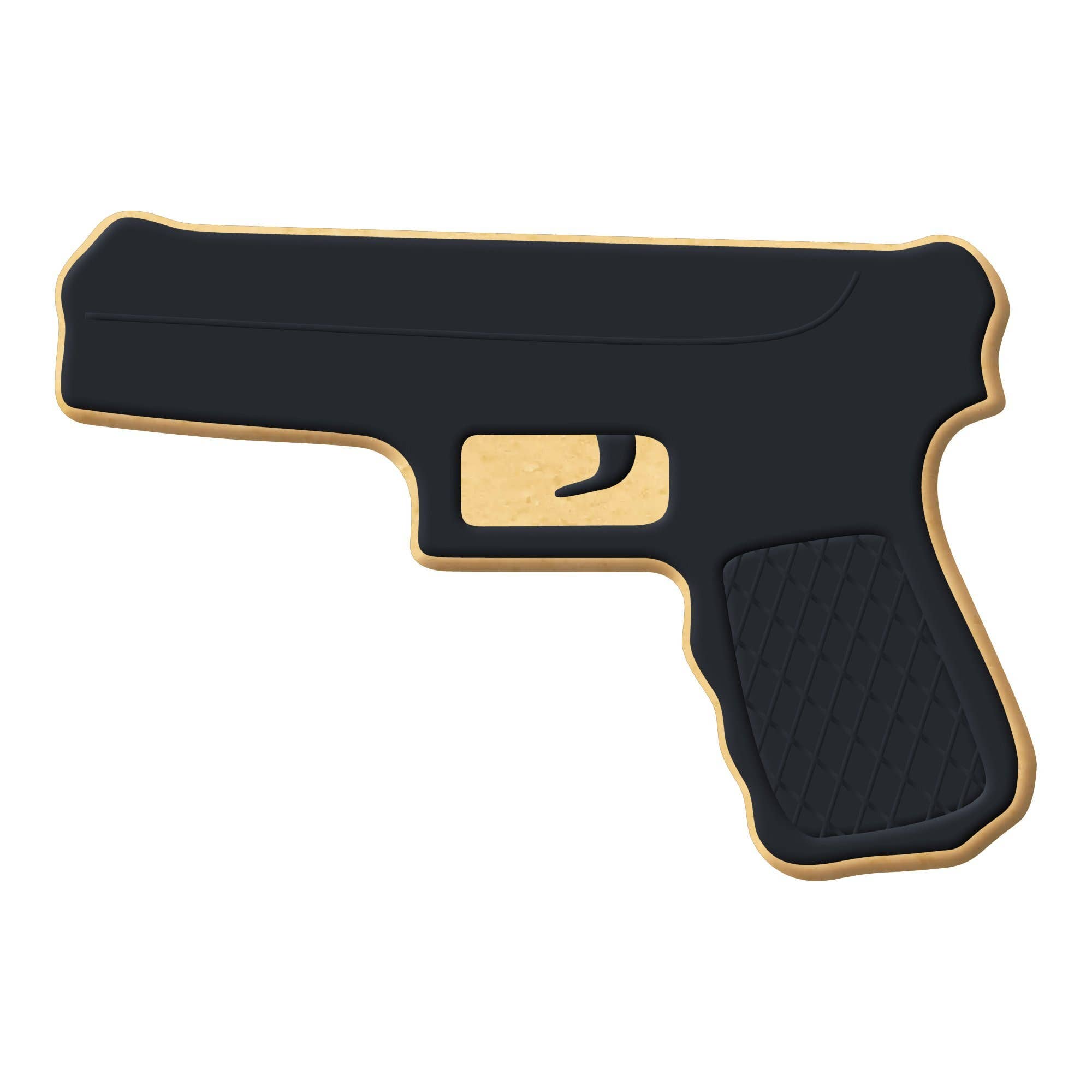 CookieCutter.com - Wholesale Cookie Cutter - Hand Gun Cookie Cutter 4 in B15911