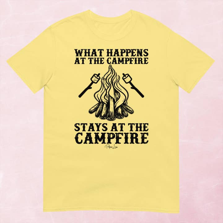 Piper Lou Collection - Wholesale Screen printed t-shirt – Women′s - What Happens At The Campfire Graphic Tee6
