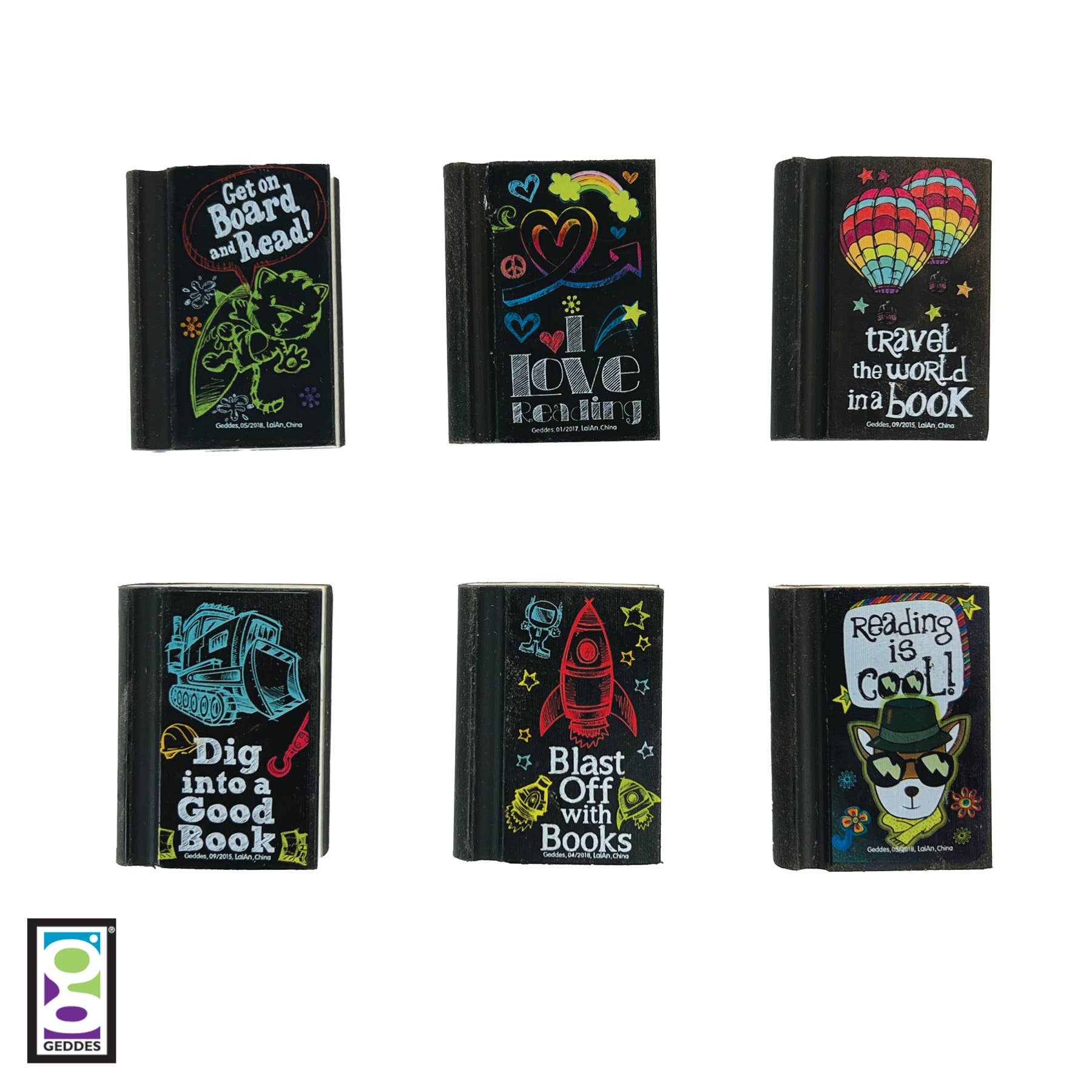 Geddes – wholesale Eraser – READING ROCKS ERASER  48/BX2