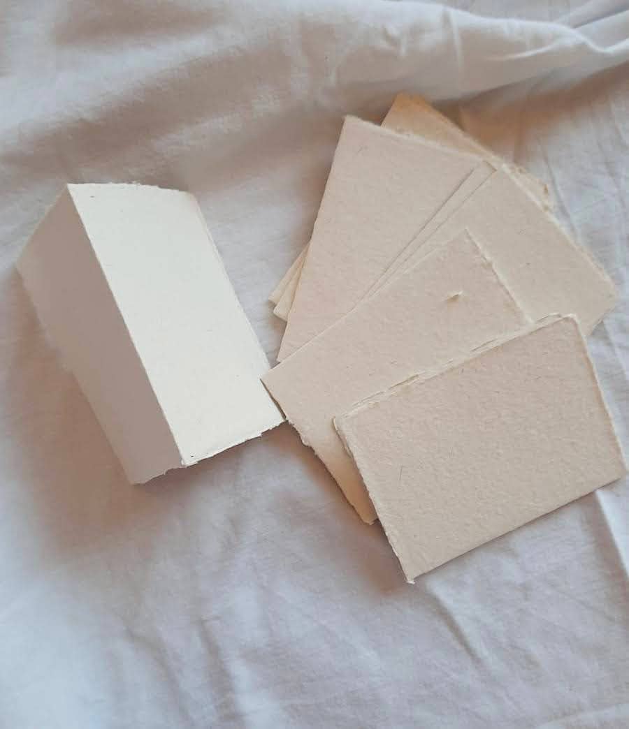 PARWANApaper – wholesale Stationery/notecard set – Tented Place Cards Deckled Edge Handmade Paper 1