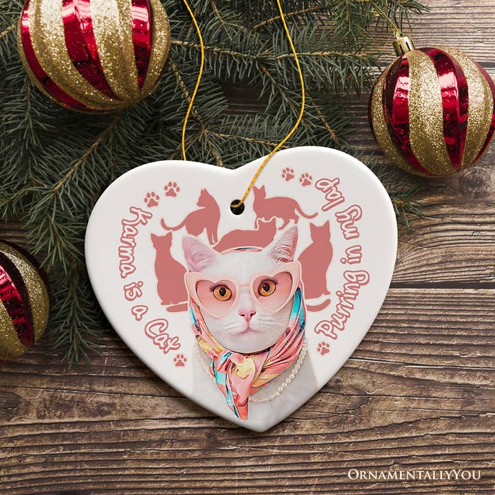 OrnamentallyYou - Wholesale Ornament - Karma is a Cat Funny Ornament, Christmas Gift for Cat Lovers3
