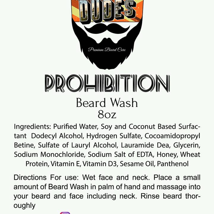 Squeaky Clean Beard Wash - Prohibition Collection for wholesale by Dapper Dudes